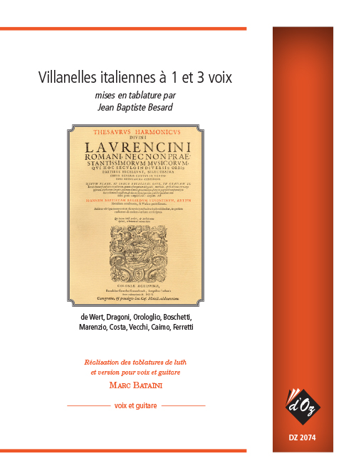 Aperçu du produitVillanelles italiennes à 1 et 3 voix